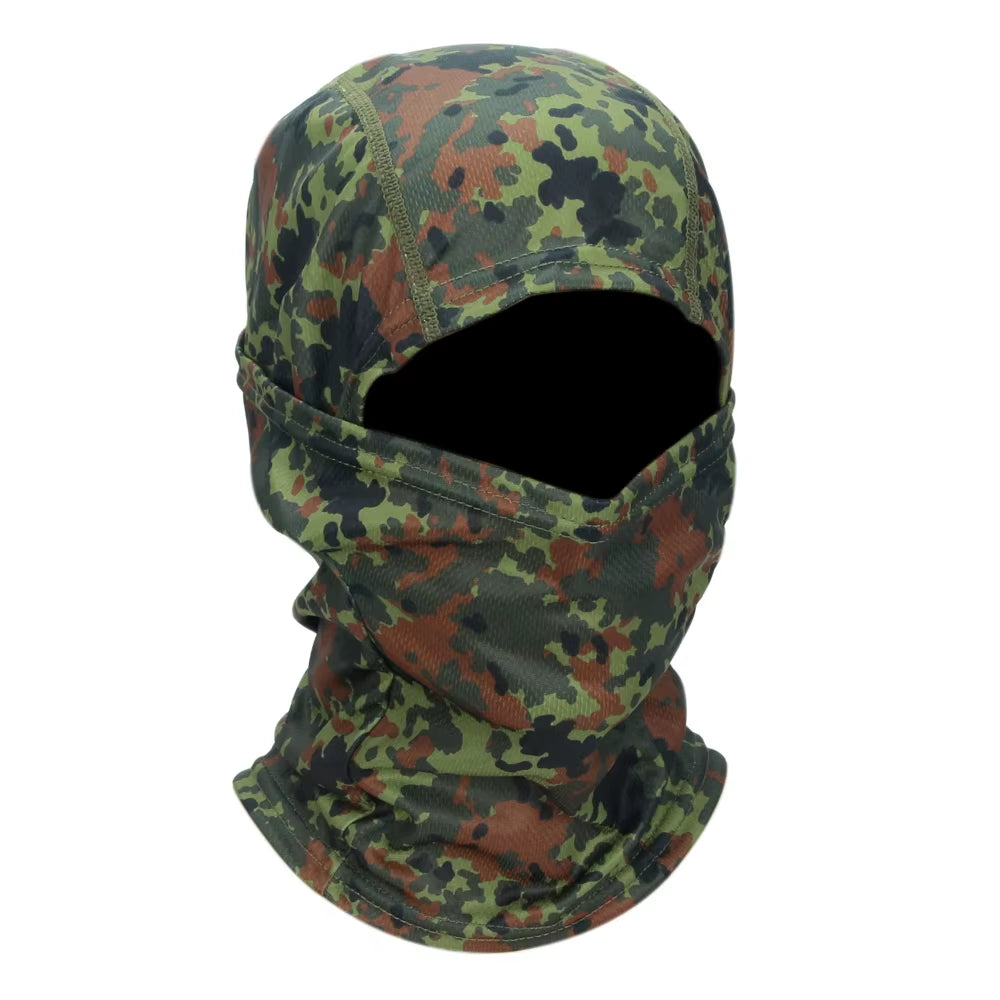 Camouflage Balaclava Cap Outdoor Sunscreen Breathable Full Face Mask Bicycle Motorcycle Helmet Inner Cap Men Women Cycling Mask