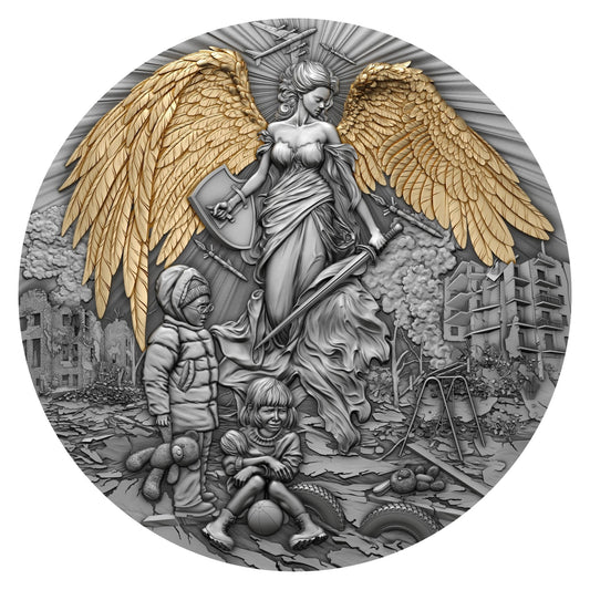 2 oz Silver GUARDIAN ANGEL Coin MS70 2023 Cameroon