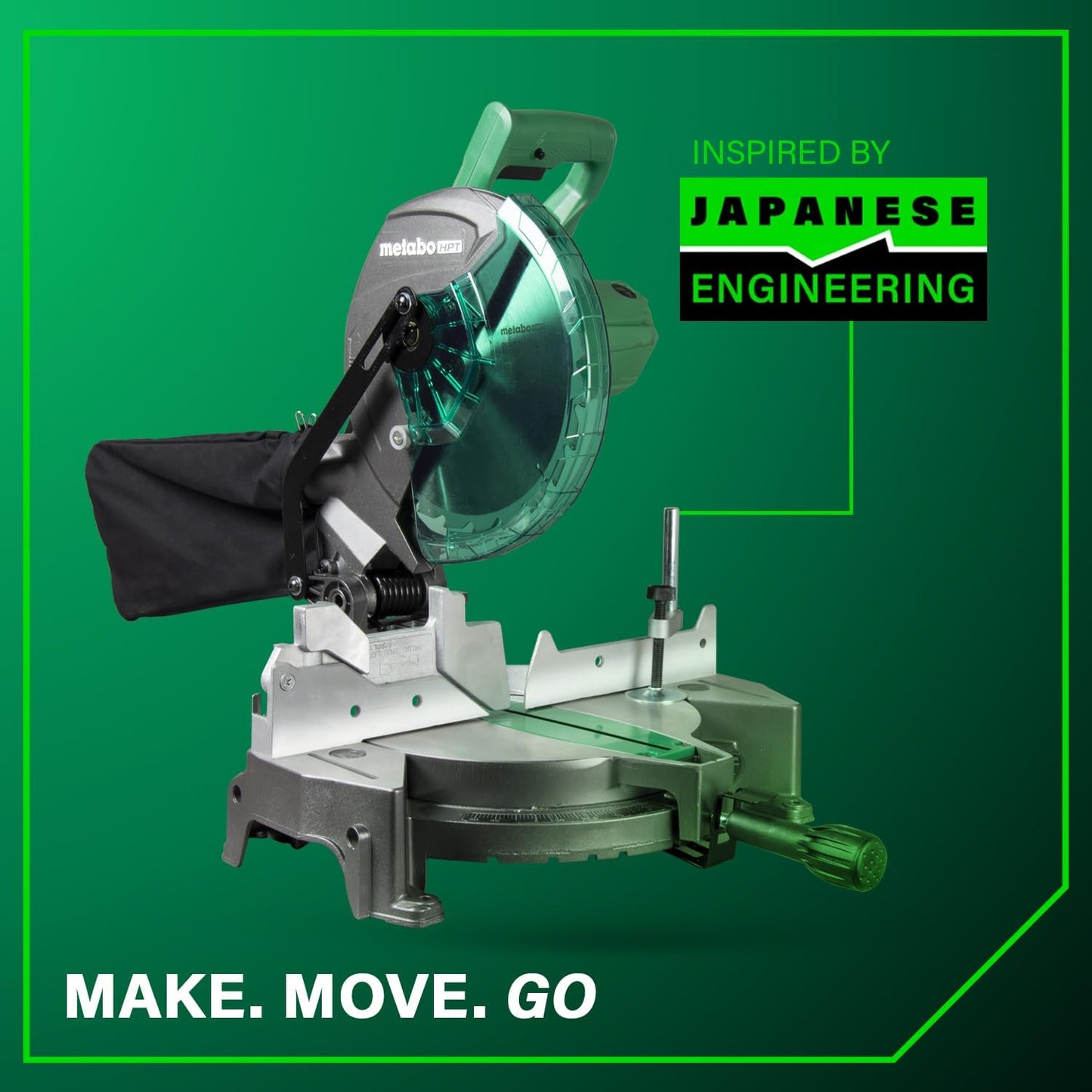 10-Inch Compound Miter Saw, 15-Amp Power Saw with Large 10-Inch Table, Precision Miter Angles, Single Bevel 0-45°, 24T TCT Blade, Positive Stops, Lightweight Design, C10FCGS