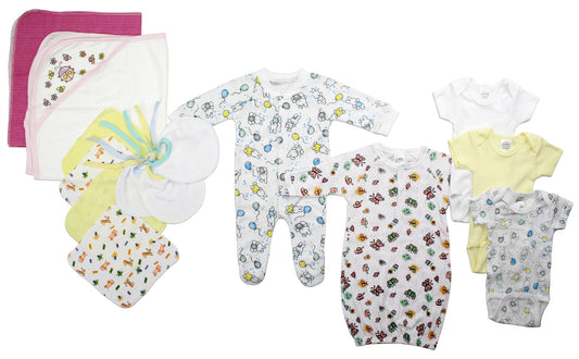 Bambini Newborn Baby Girls 14 Pc Layette Baby Shower Gift Set