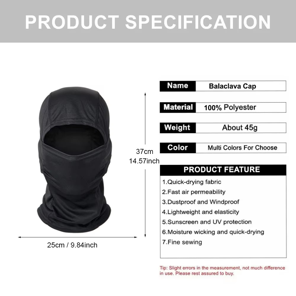 Camouflage Balaclava Cap Outdoor Sunscreen Breathable Full Face Mask Bicycle Motorcycle Helmet Inner Cap Men Women Cycling Mask