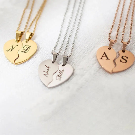 Personalized Stainless Steel Heart-shaped Necklace-personalized