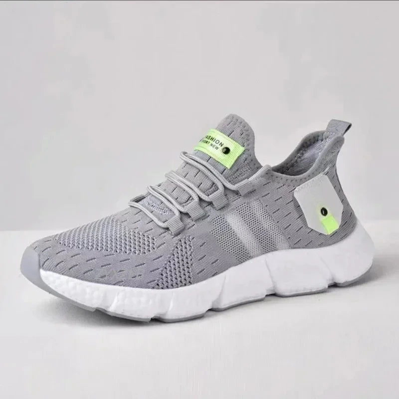 Men Shoes Fashion Unisex Sneakers Breathable Running Grey Tennis Shoes Breathable Comfortable Casual Shoe Women