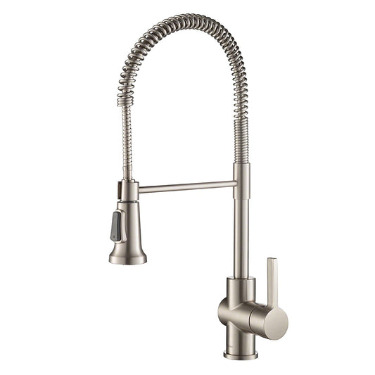 Britt Commercial Style Spot Free Stainless Steel Pre-Rinse Kitchen Faucet with Deck Plate, KPF-1690SFS