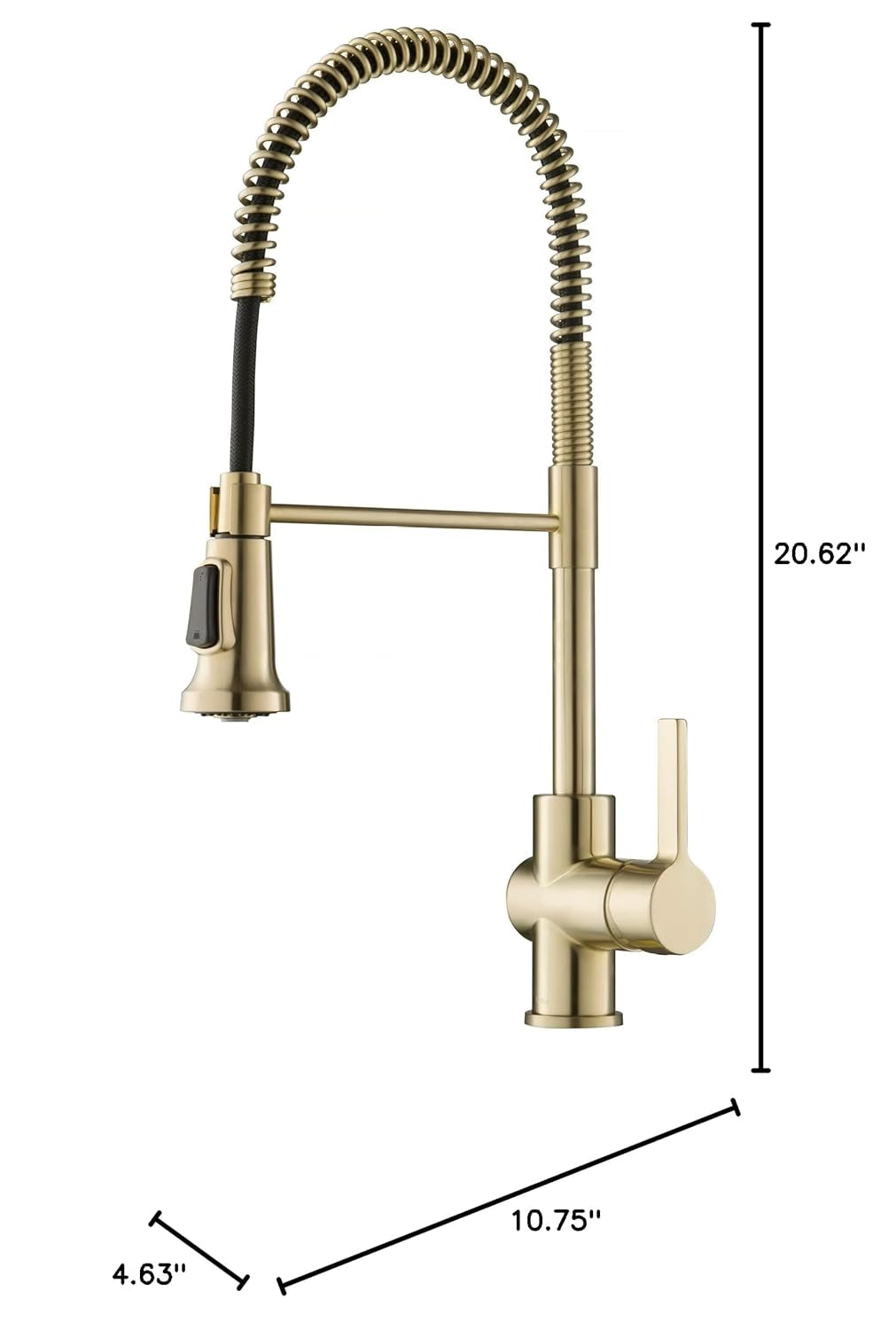 Britt Commercial Style Kitchen Faucet in Spot Free Antique Champagne Bronze, KPF-1690SFACB