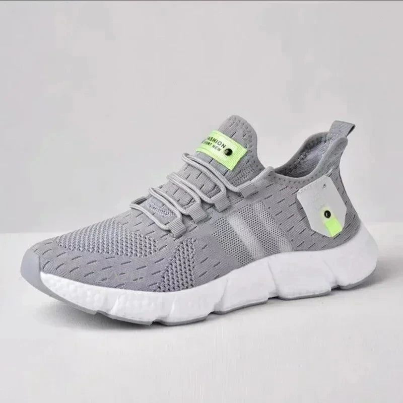 Men Shoes Fashion Unisex Sneakers Breathable Running Grey Tennis Shoes Breathable Comfortable Casual Shoe Women